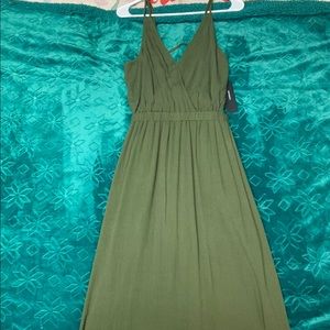 Lulus Lost In Paradise Olive Green Maxi Dress